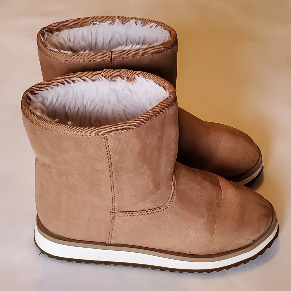 Girl's 2 Wonder Nation Chestnut Faux Fur Shearling Boots